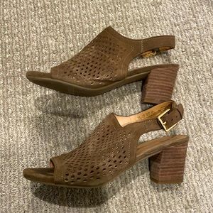 Olive green Franco Sarto wedges.